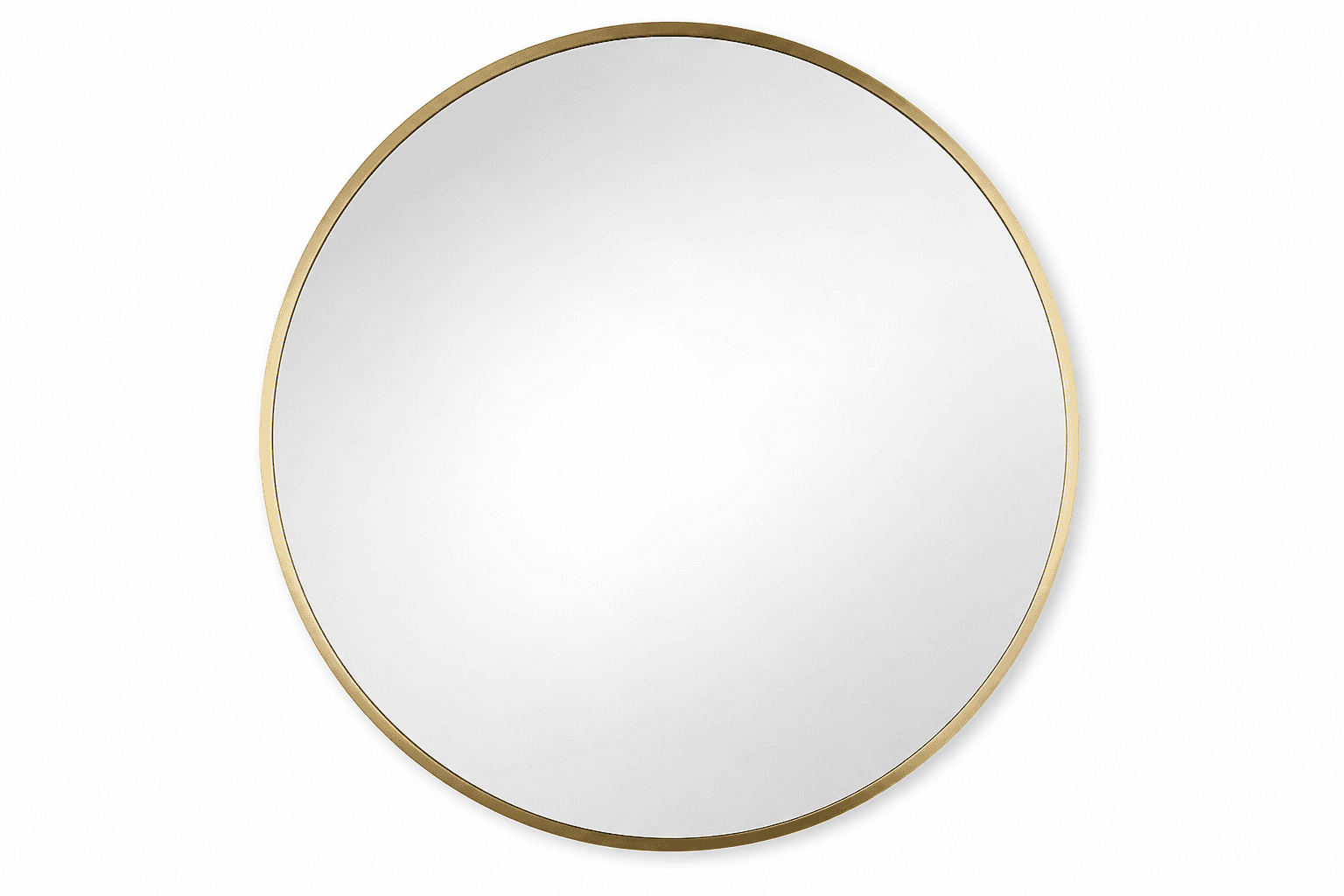 Wall Mirror Round Brass